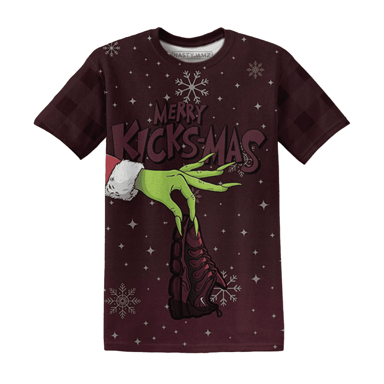 VaporMax-Night-Maron-Burgundy-NastyJamz-T-Shirt-Match-Merry-Kicksmas-3D