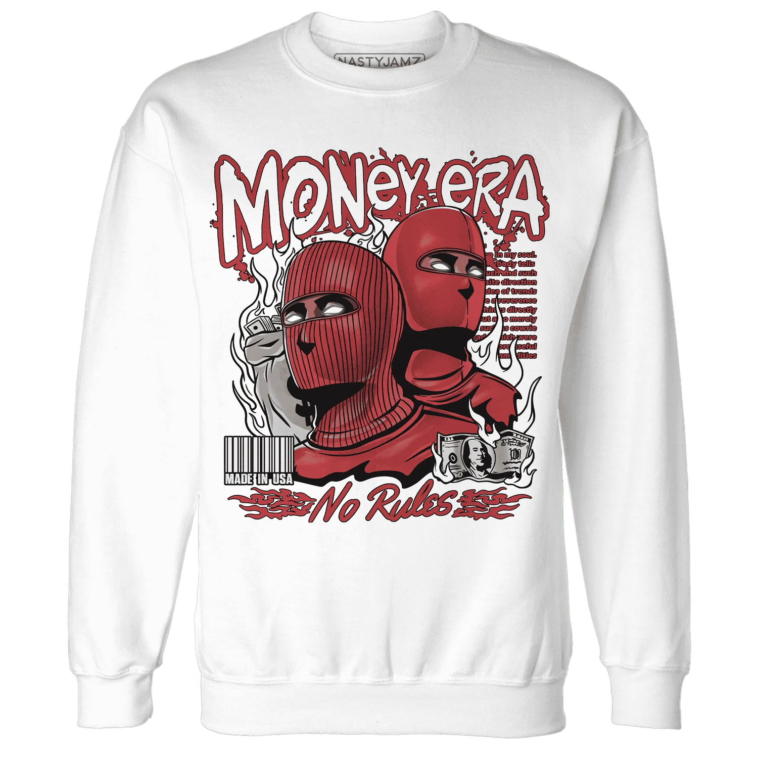 Black-Toe-Reimagined-Red-White-1s-NastyJamz-Sweatshirt-Match-Money-Era