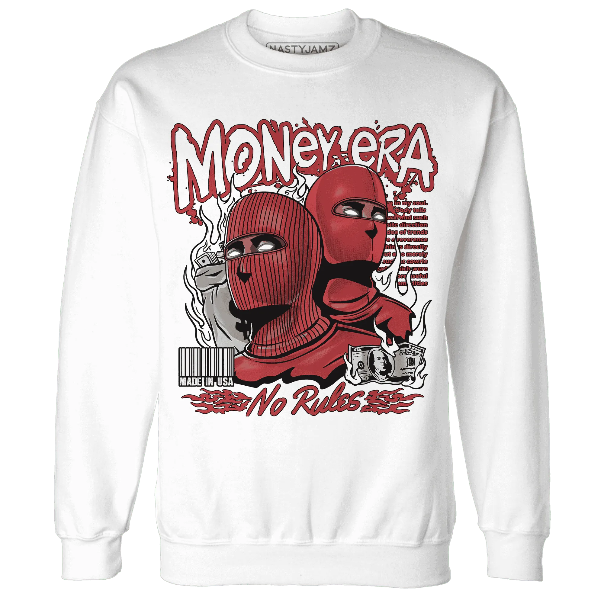Black-Toe-Reimagined-Red-White-1s-NastyJamz-Sweatshirt-Match-Money-Era