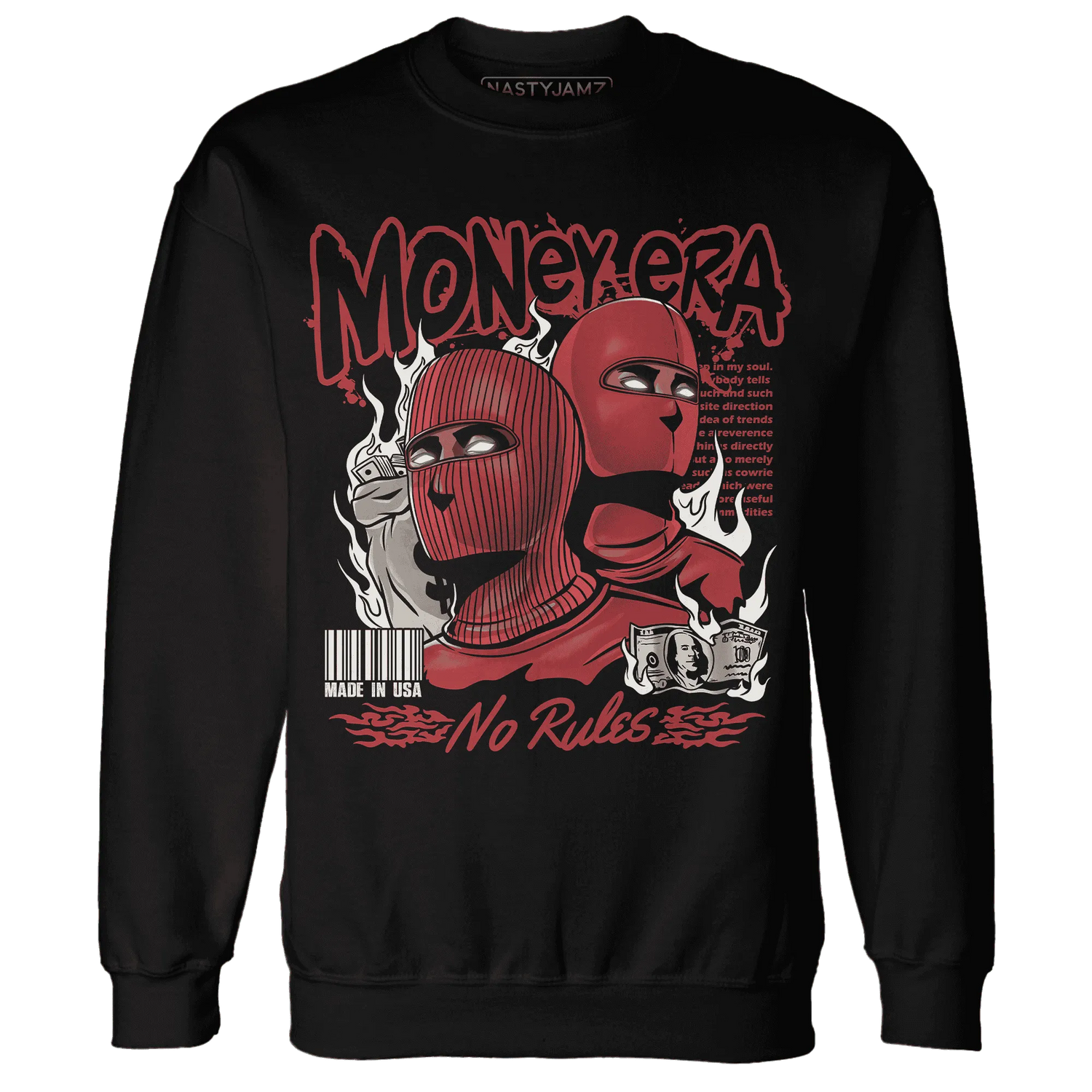 Black-Toe-Reimagined-Red-White-1s-NastyJamz-Sweatshirt-Match-Money-Era