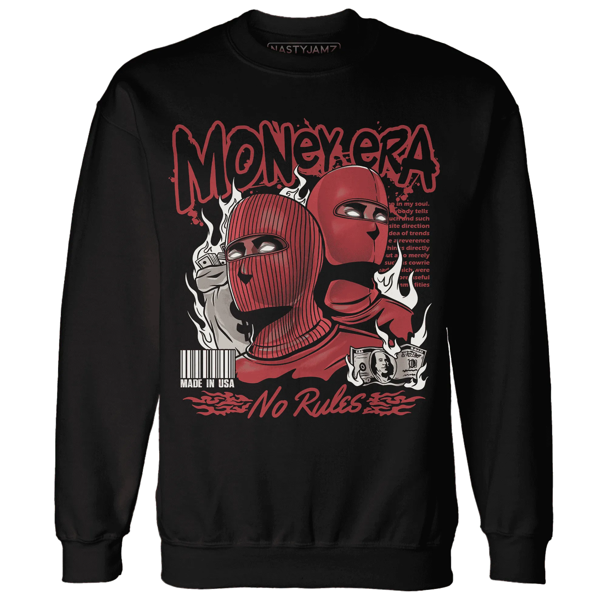 Black-Toe-Reimagined-Red-White-1s-NastyJamz-Sweatshirt-Match-Money-Era