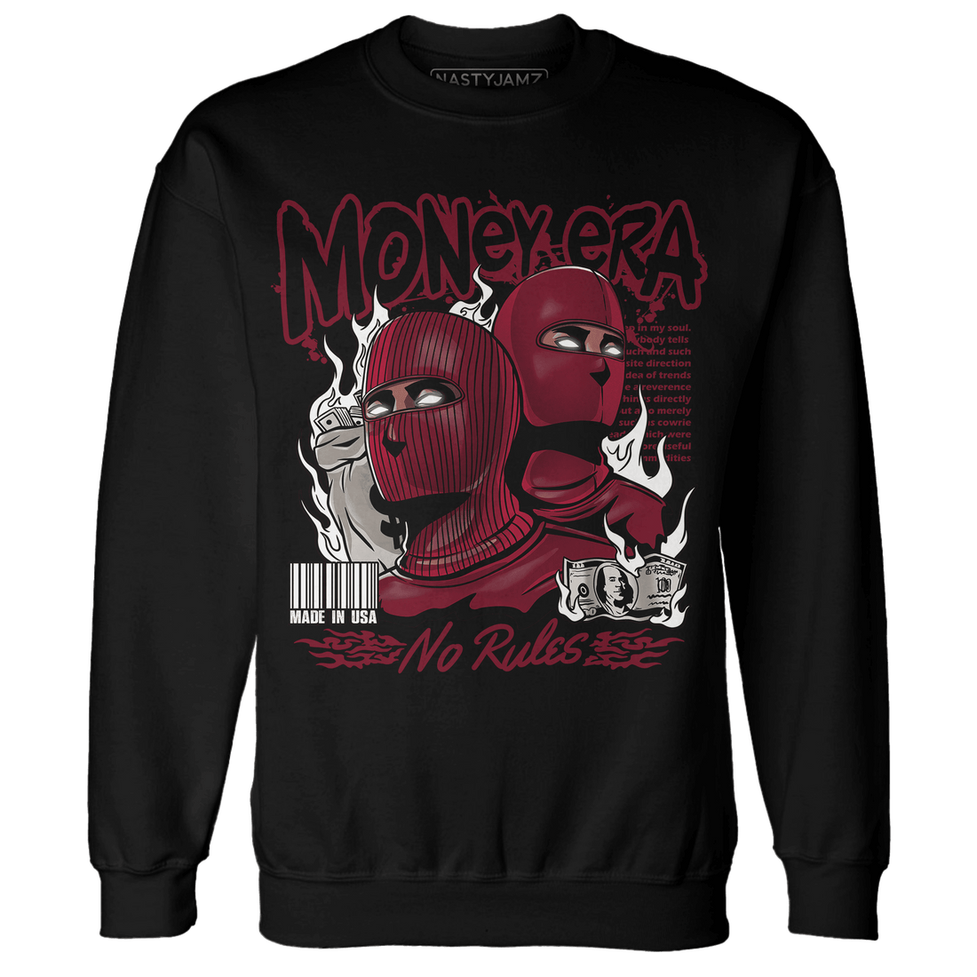 High White Team Red 1s Sweatshirt Match Money Era - NastyJamz