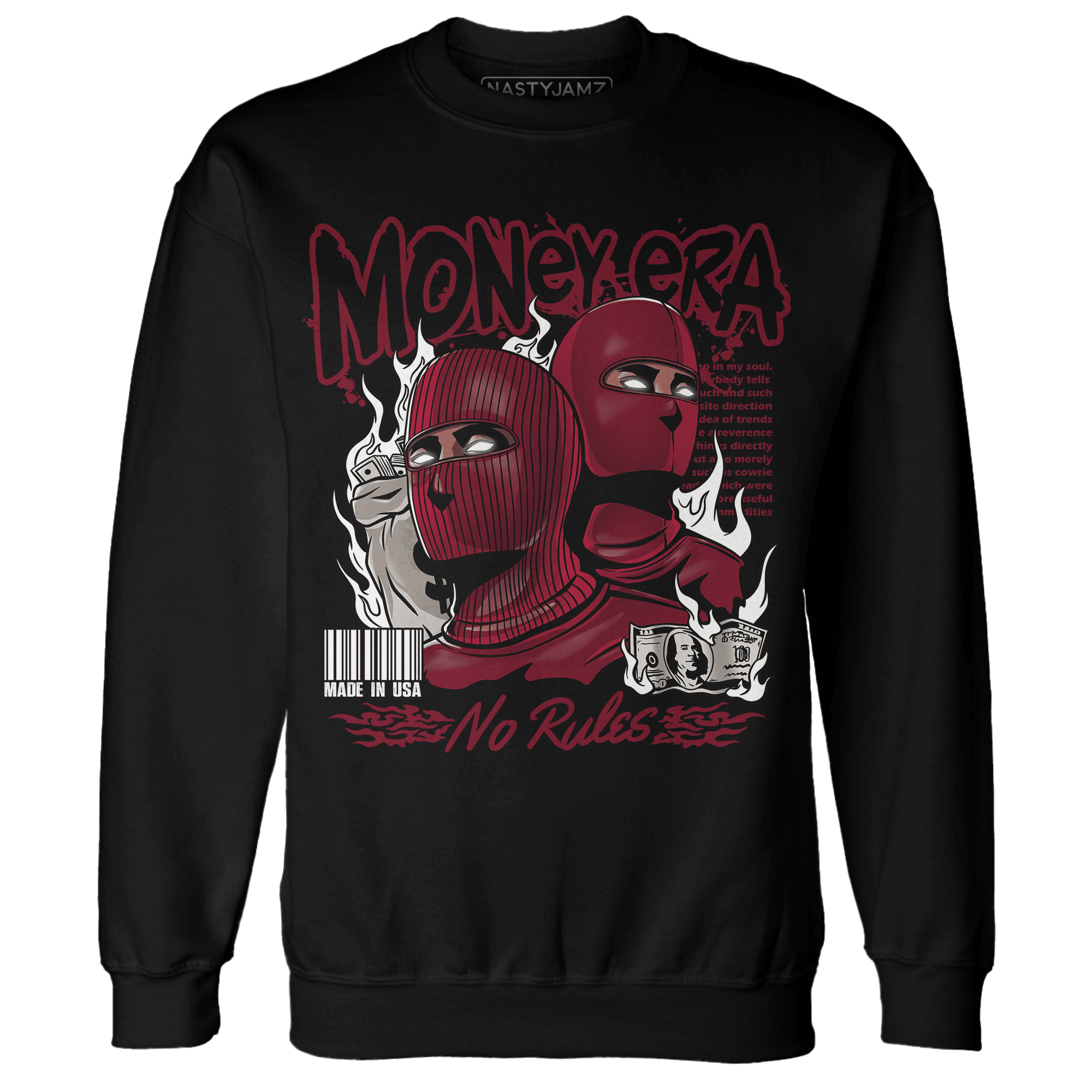 High White Team Red 1s Sweatshirt Match Money Era - NastyJamz