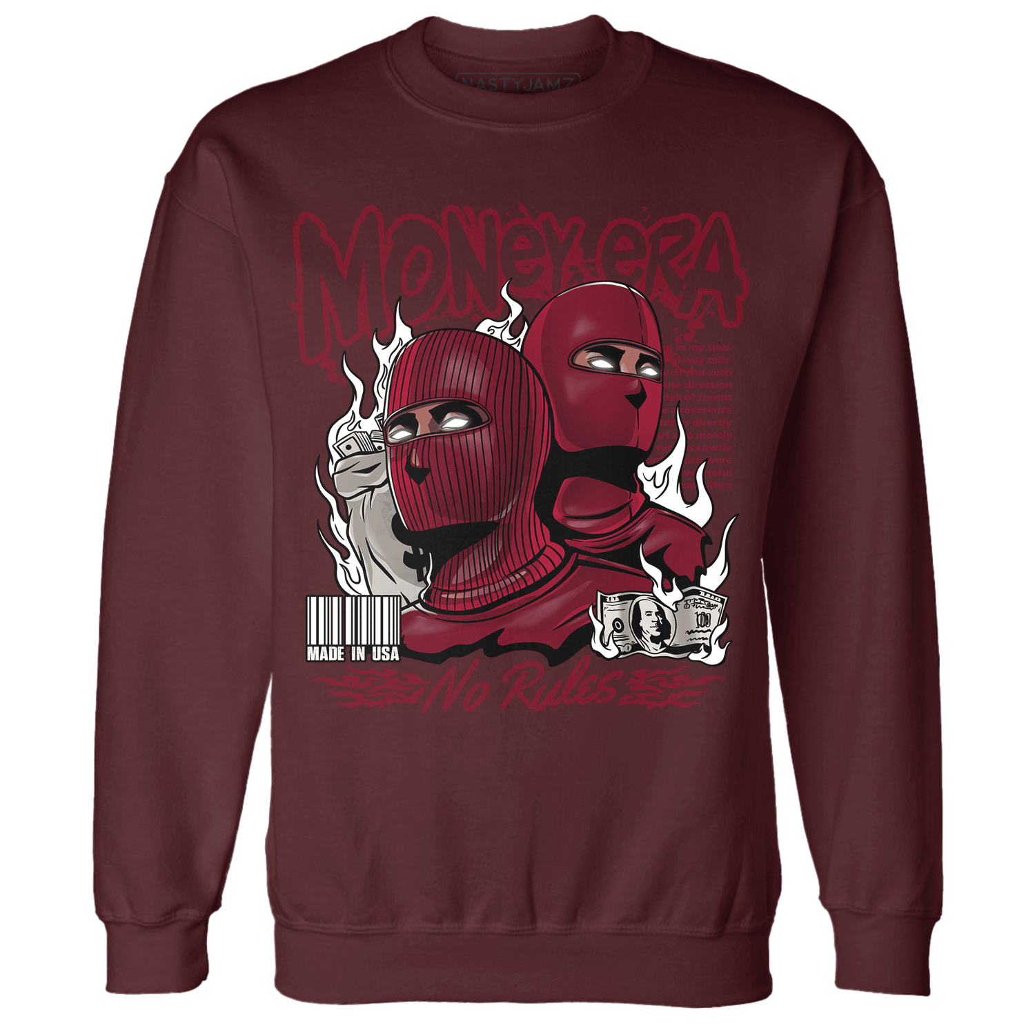 High White Team Red 1s Sweatshirt Match Money Era - NastyJamz