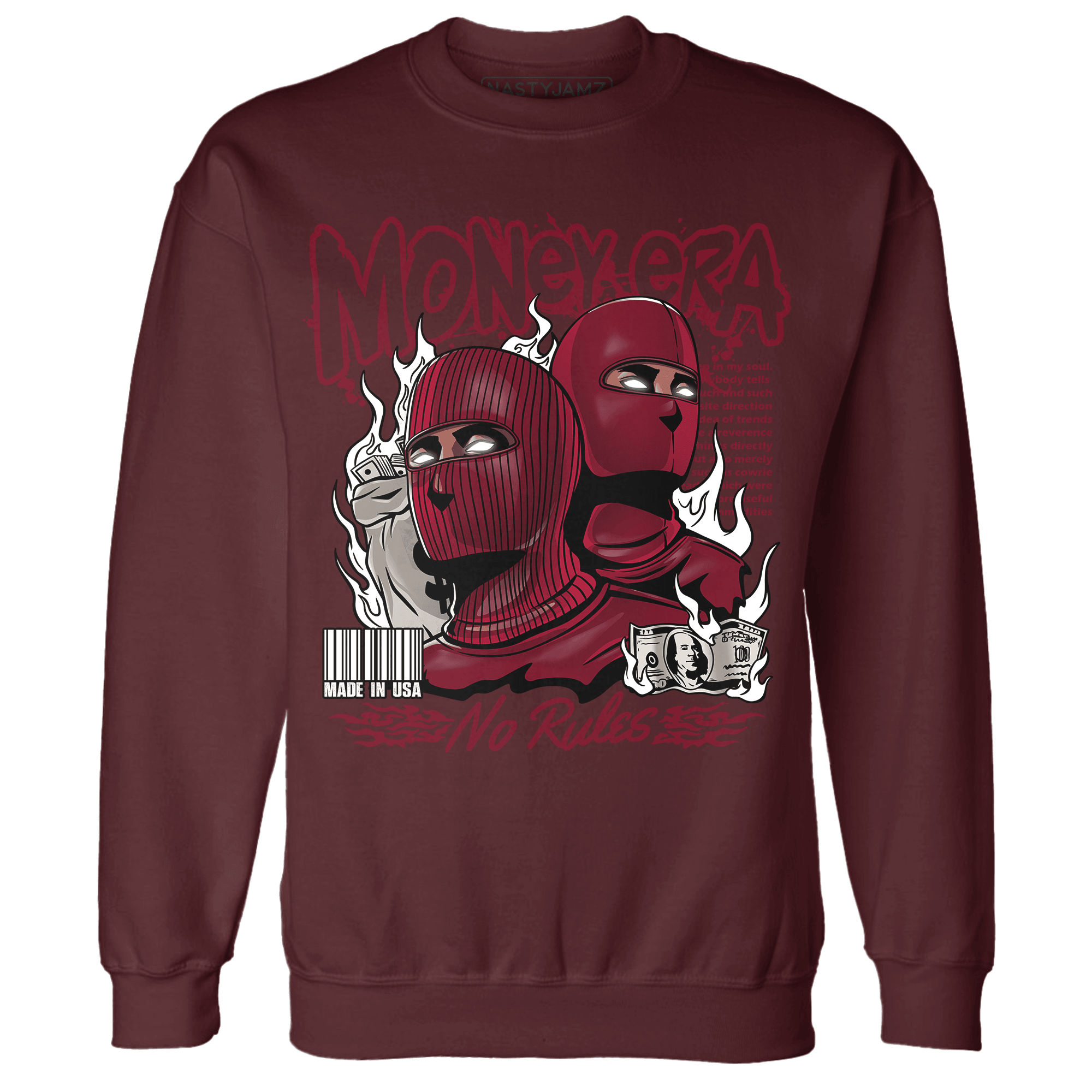 High White Team Red 1s Sweatshirt Match Money Era - NastyJamz