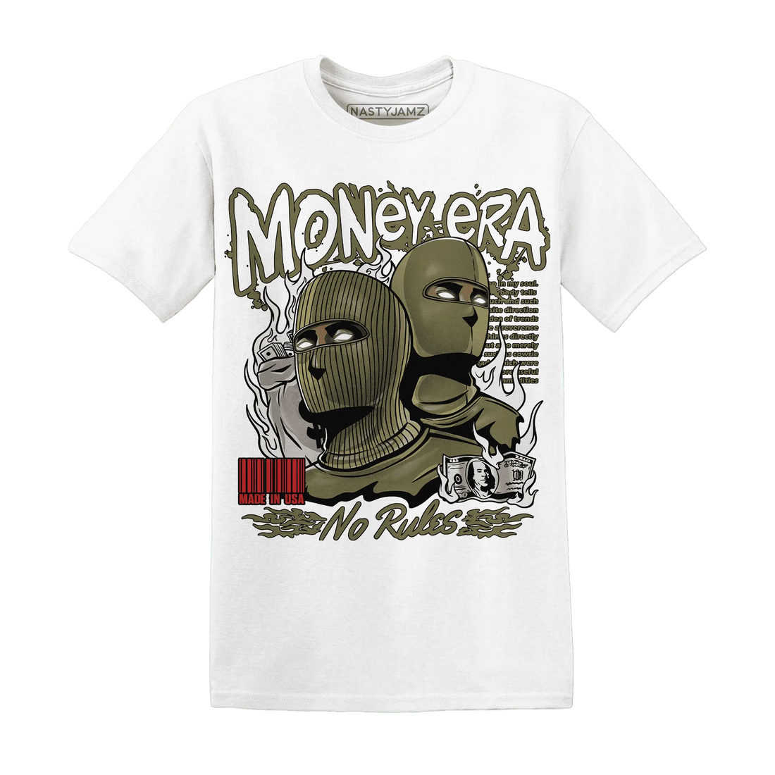 NastyJamz-Medium-Olive-1s-T-Shirt-Match-Money-Era