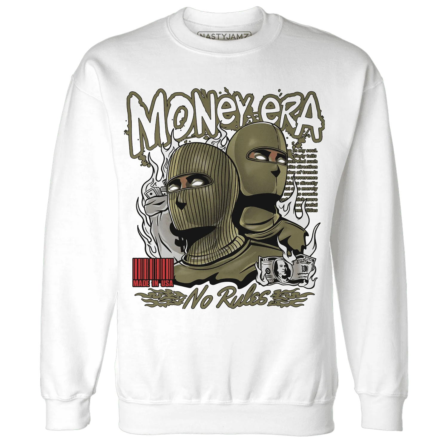 NastyJamz-Medium-Olive-1s-Sweatshirt-Match-Money-Era