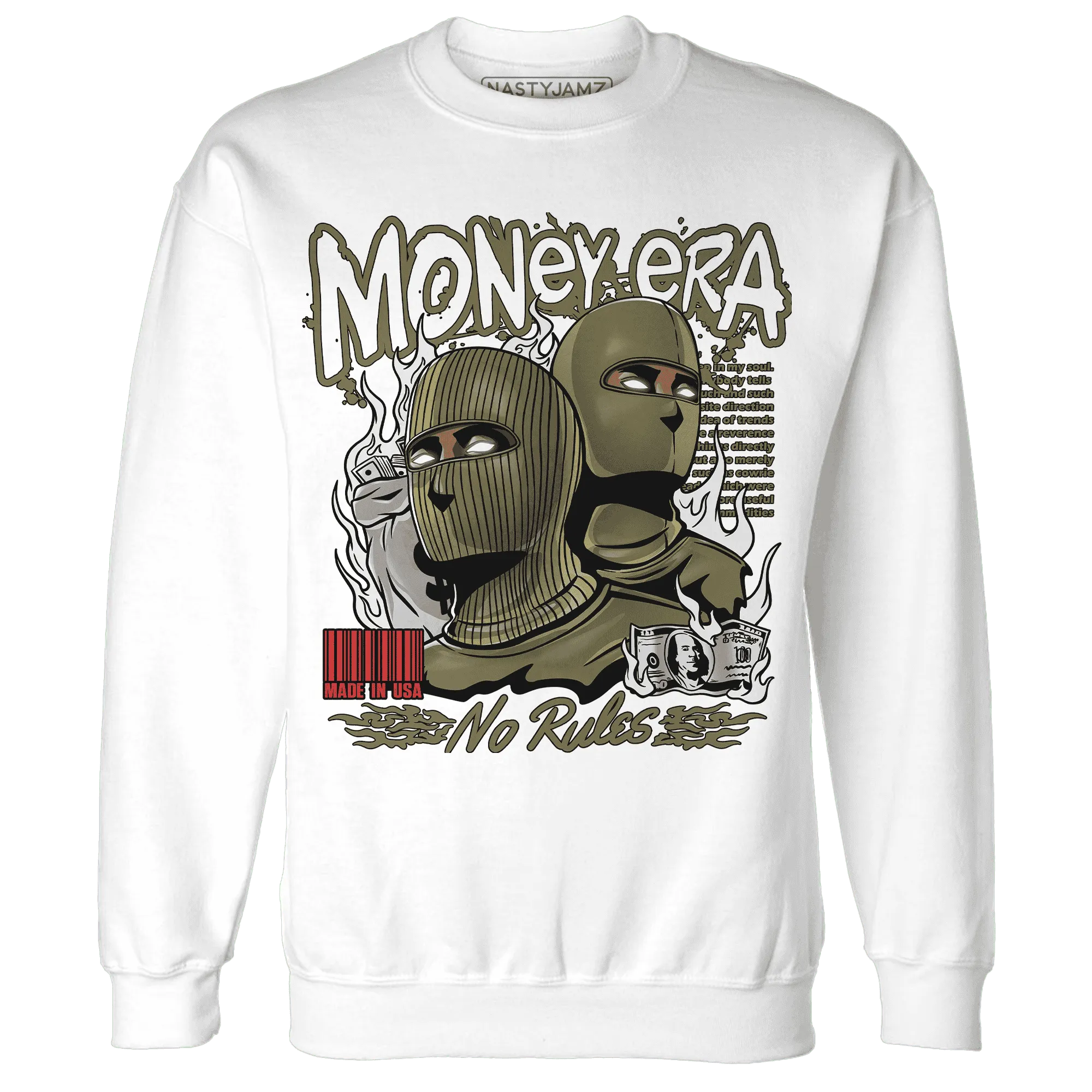 NastyJamz-Medium-Olive-1s-Sweatshirt-Match-Money-Era