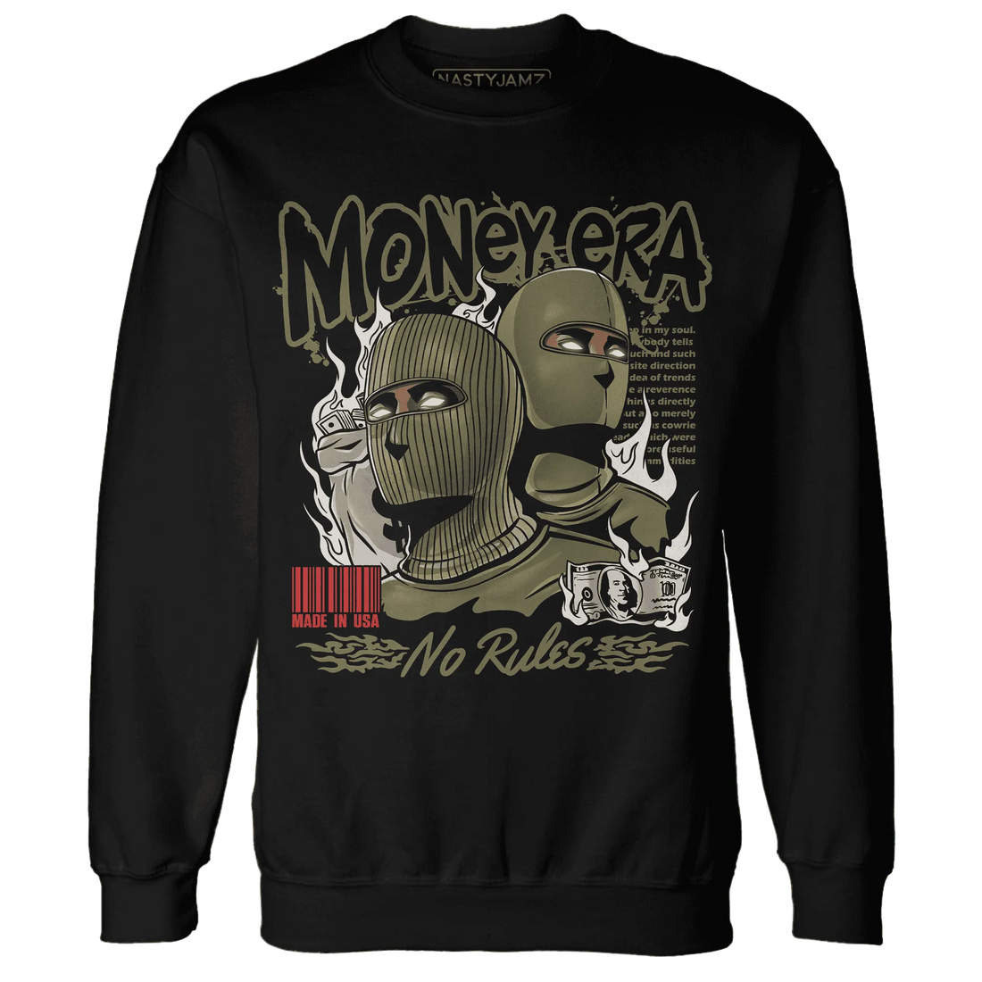 NastyJamz-Medium-Olive-1s-Sweatshirt-Match-Money-Era