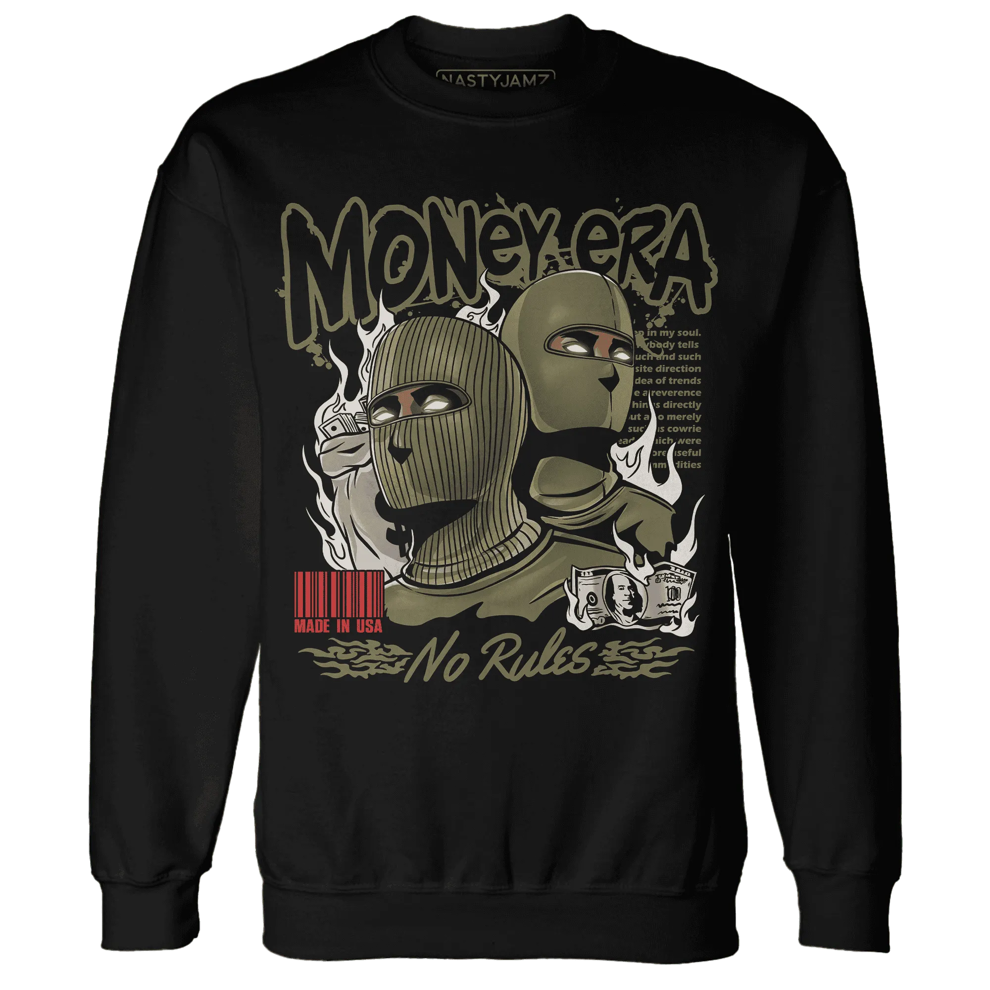 NastyJamz-Medium-Olive-1s-Sweatshirt-Match-Money-Era