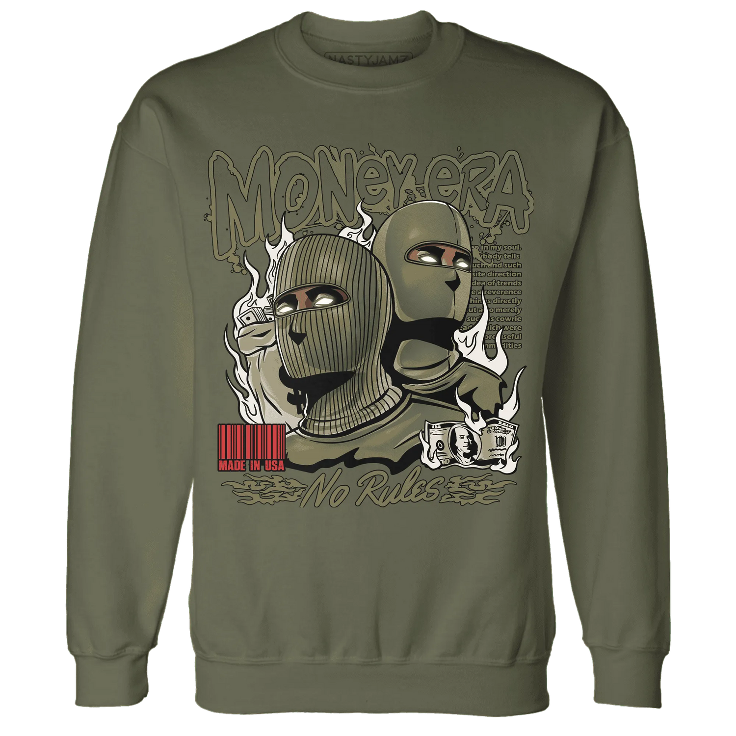 NastyJamz-Medium-Olive-1s-Sweatshirt-Match-Money-Era