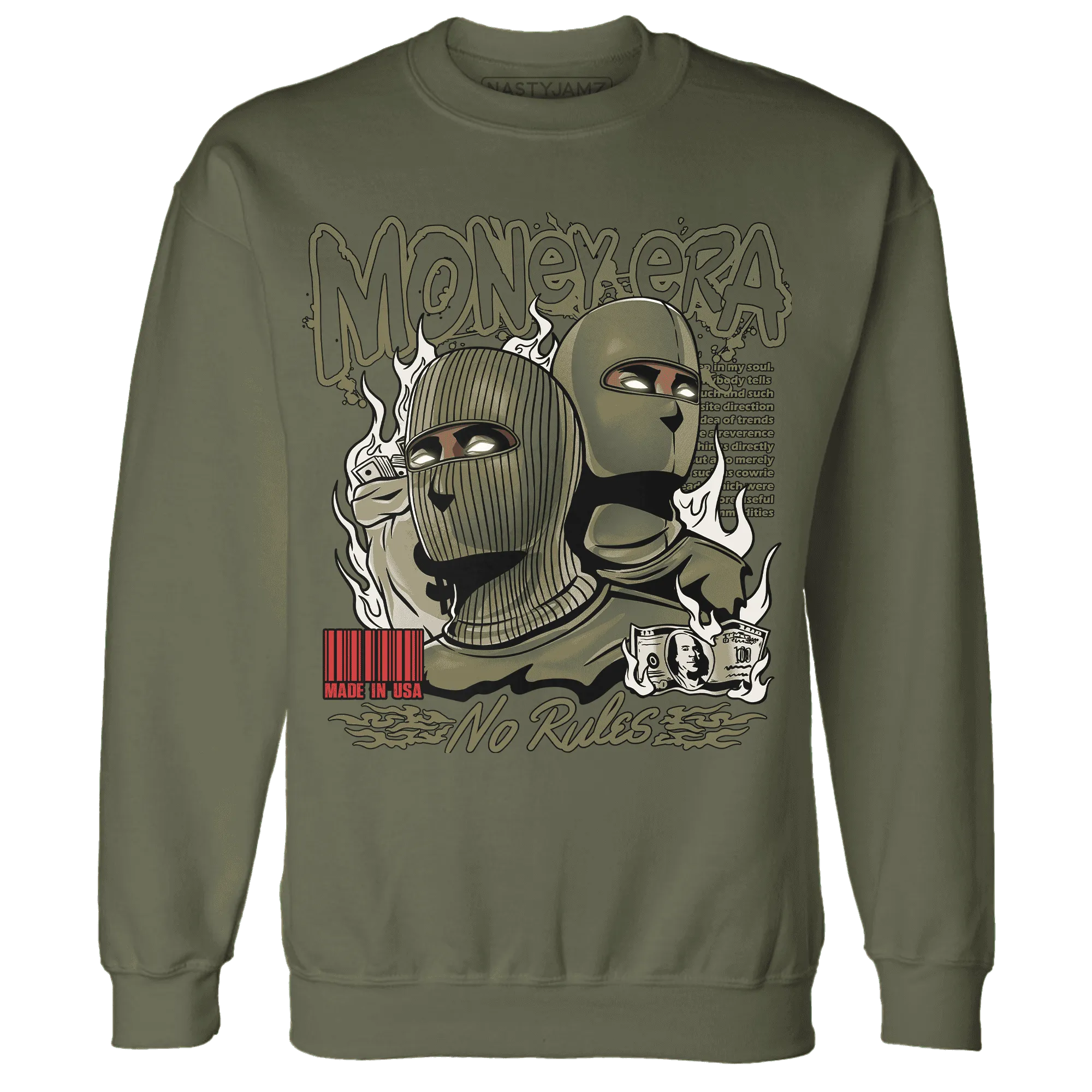 NastyJamz-Medium-Olive-1s-Sweatshirt-Match-Money-Era