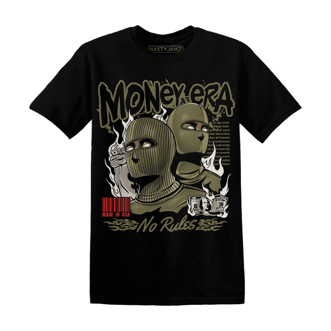 NastyJamz-Medium-Olive-1s-T-Shirt-Match-Money-Era