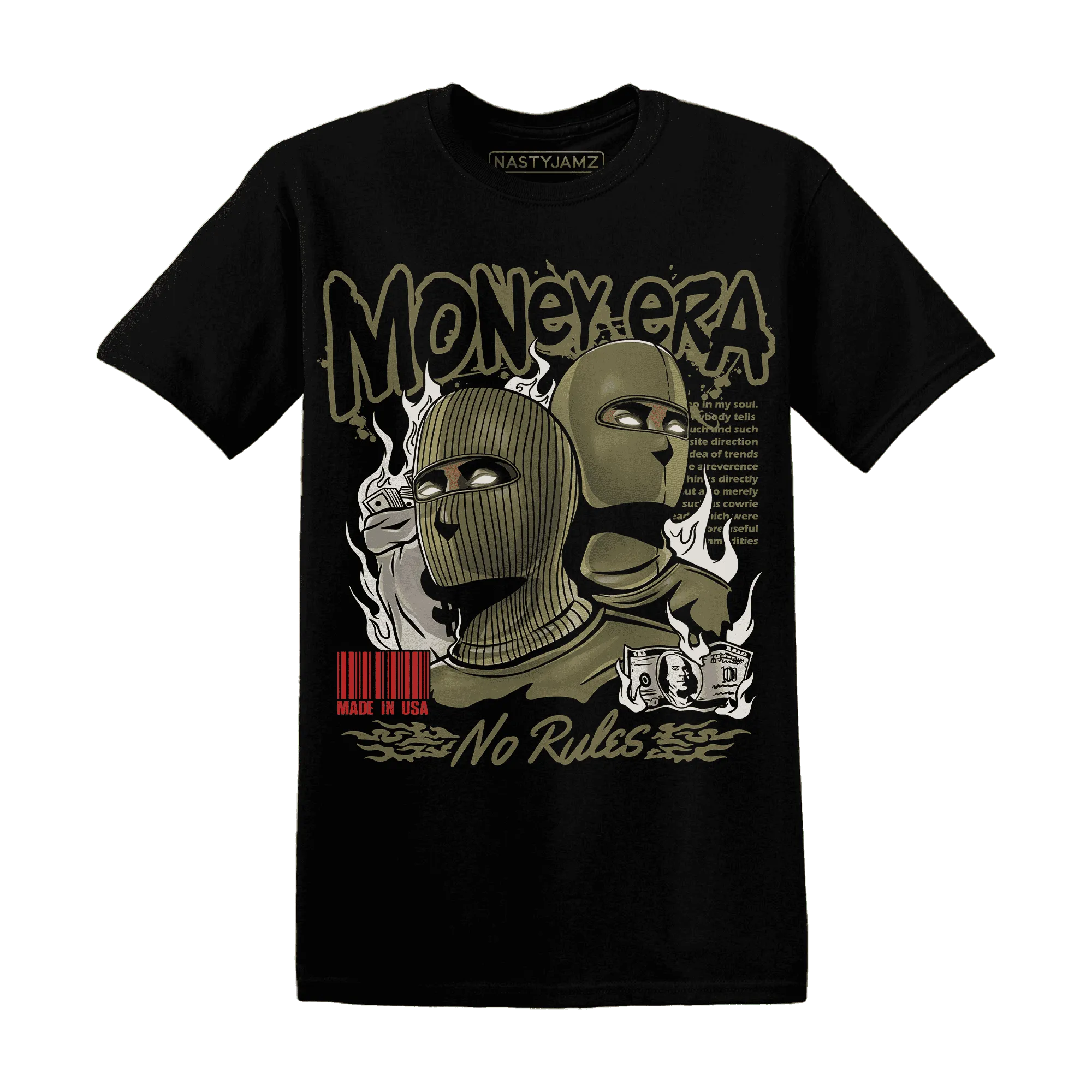 NastyJamz-Medium-Olive-1s-T-Shirt-Match-Money-Era