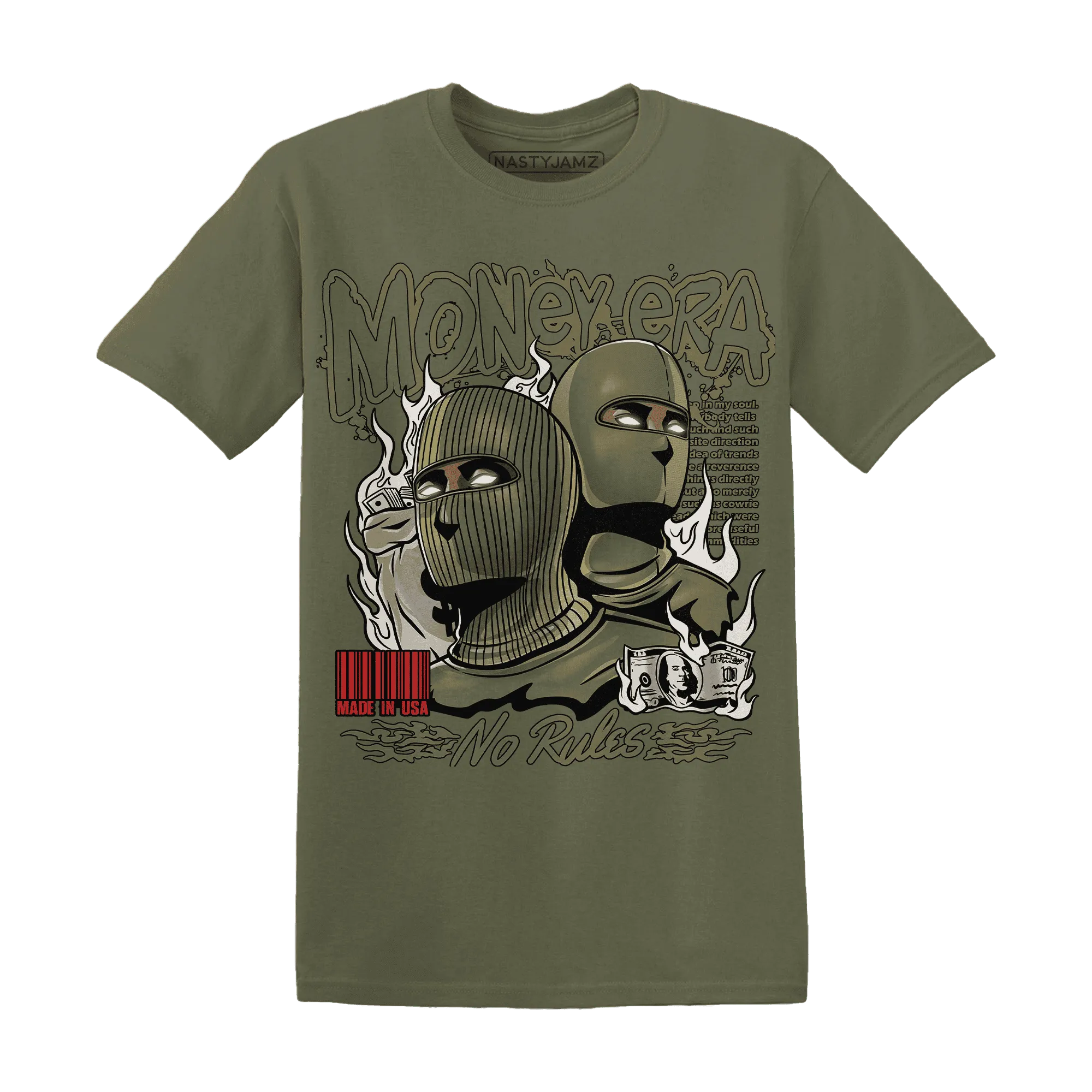 NastyJamz-Medium-Olive-1s-T-Shirt-Match-Money-Era