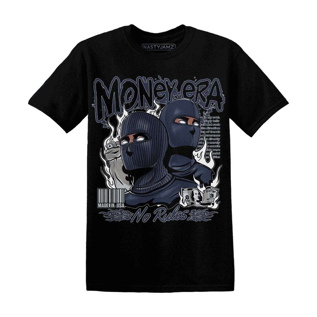 White-Navy-6s-T-Shirt-Match-Money-Era