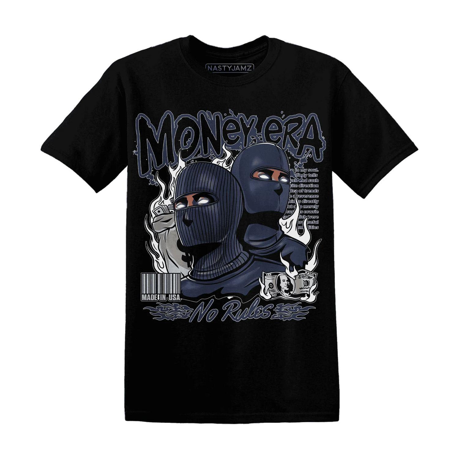White-Navy-6s-T-Shirt-Match-Money-Era