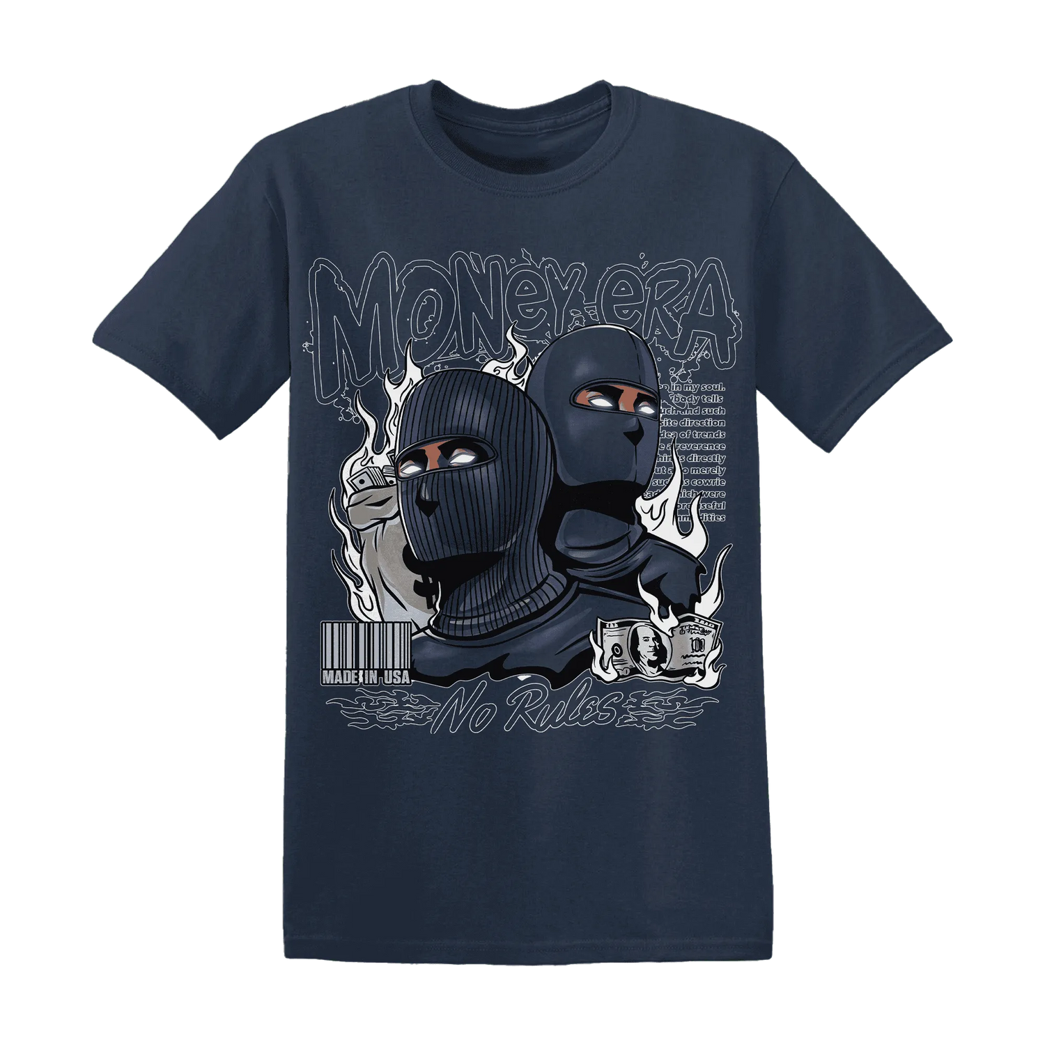 White-Navy-6s-T-Shirt-Match-Money-Era