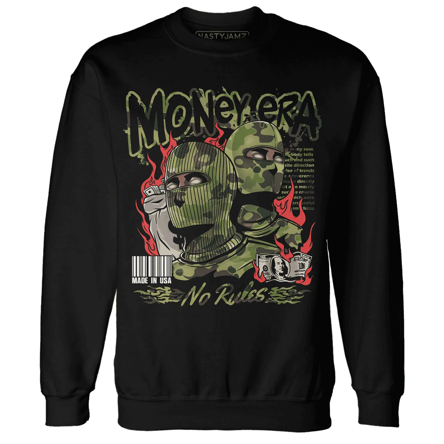 AM-90-Dark-Sage-Solar-Red-NastyJamz-Sweatshirt-Match-Money-Era