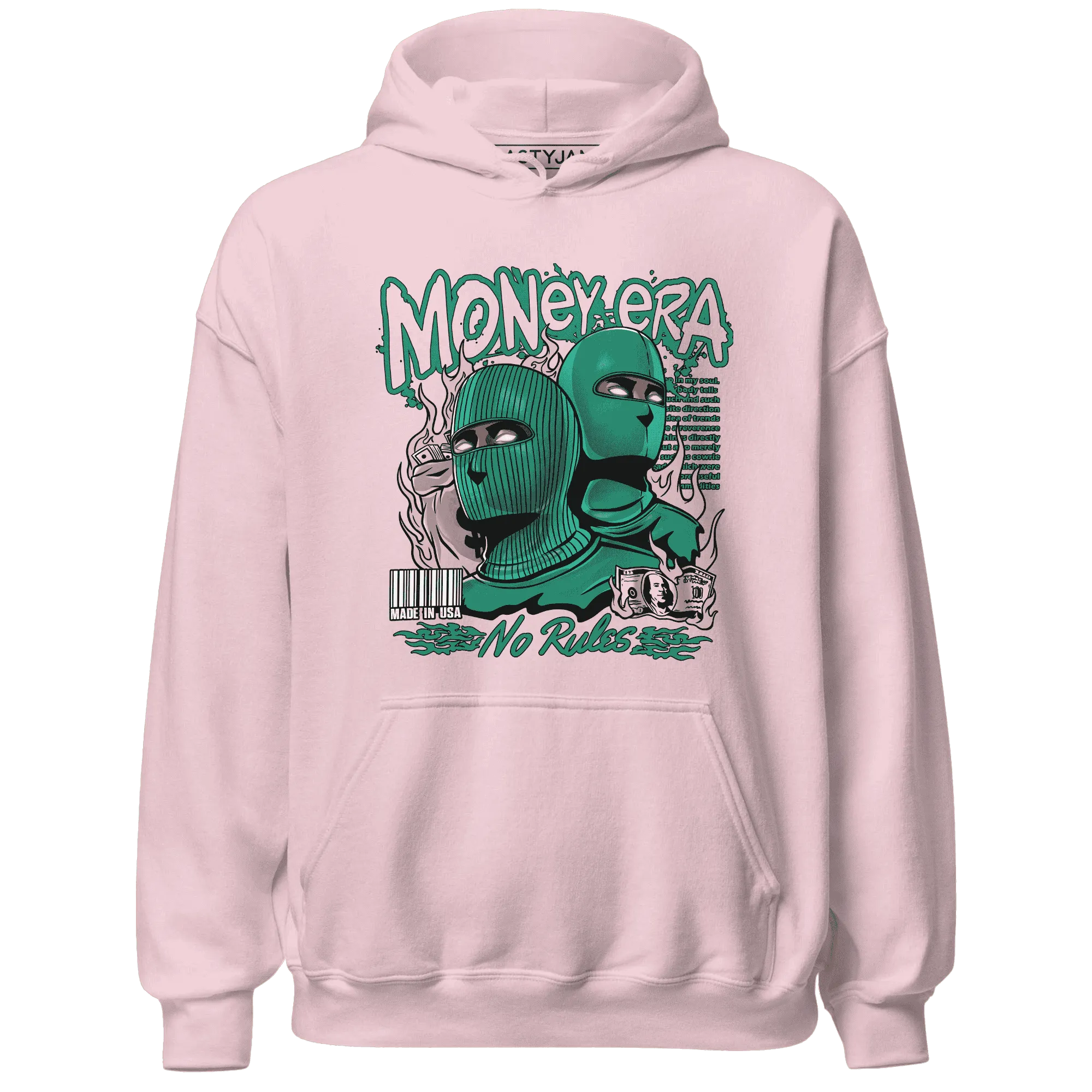NastyJamz-Dunk-Pink-Malachite-Medium-Soft-Low-Sail-Hoodie-Match-Money-Era