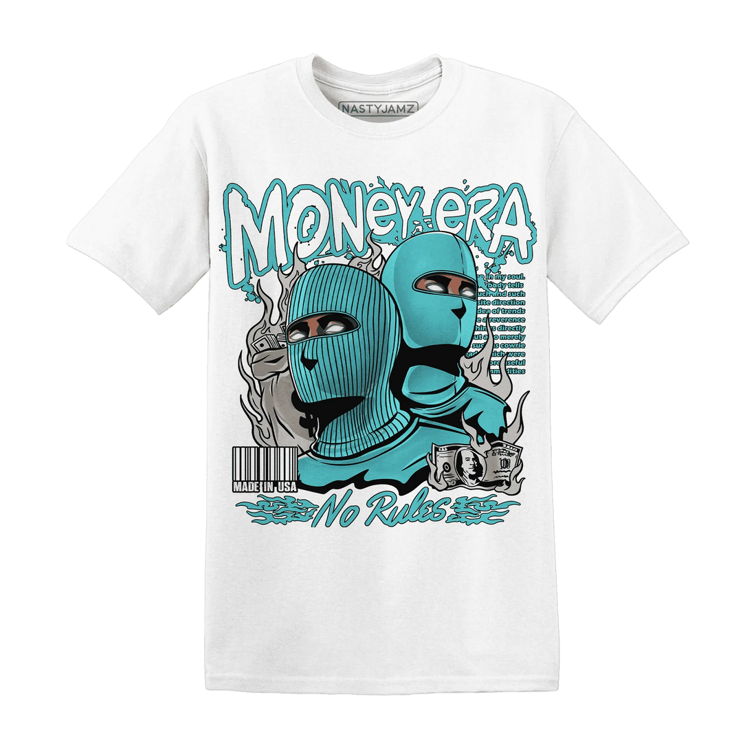 NastyJamz-NBL-Cyan-Burst-9060-T-Shirt-Match-Money-Era