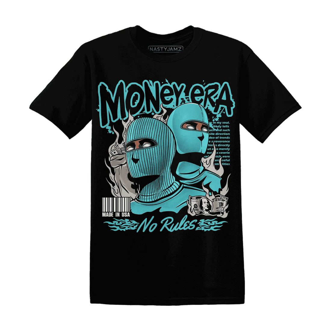 NastyJamz-NBL-Cyan-Burst-9060-T-Shirt-Match-Money-Era