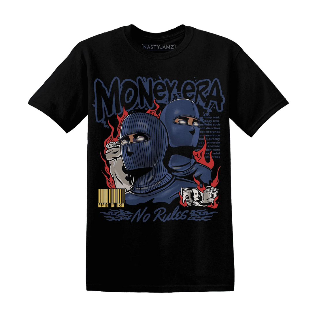 VaporMax-Air-Plus-Midnight-Navy-Gold-Black-NastyJamz-T-Shirt-Match-Money-Era