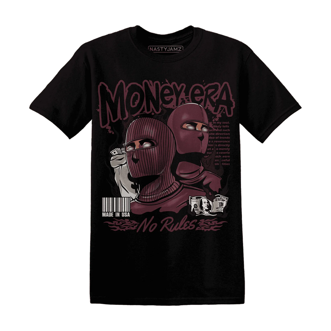 NastyJamz-VaporMax-Night-Maron-Burgundy-T-Shirt-Match-Money-Era