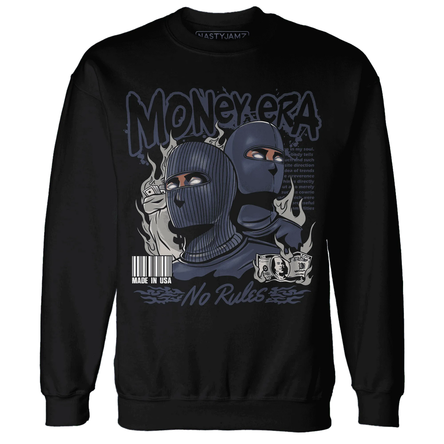 VaporMax-Plus-Midnight-Navy-White-Metallic-Silver-NastyJamz-Sweatshirt-Match-Money-Era