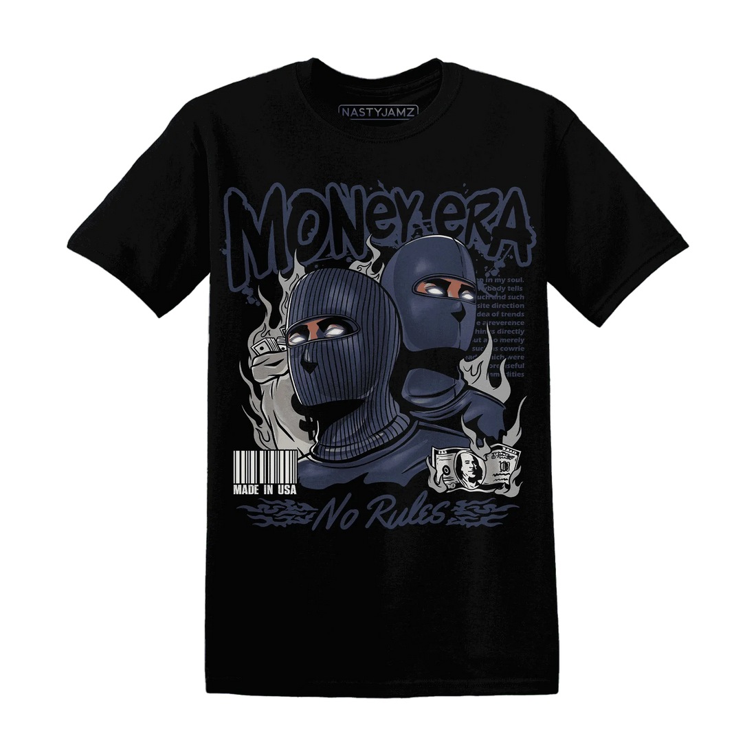 VaporMax-Plus-Midnight-Navy-White-Metallic-Silver-NastyJamz-T-Shirt-Match-Money-Era