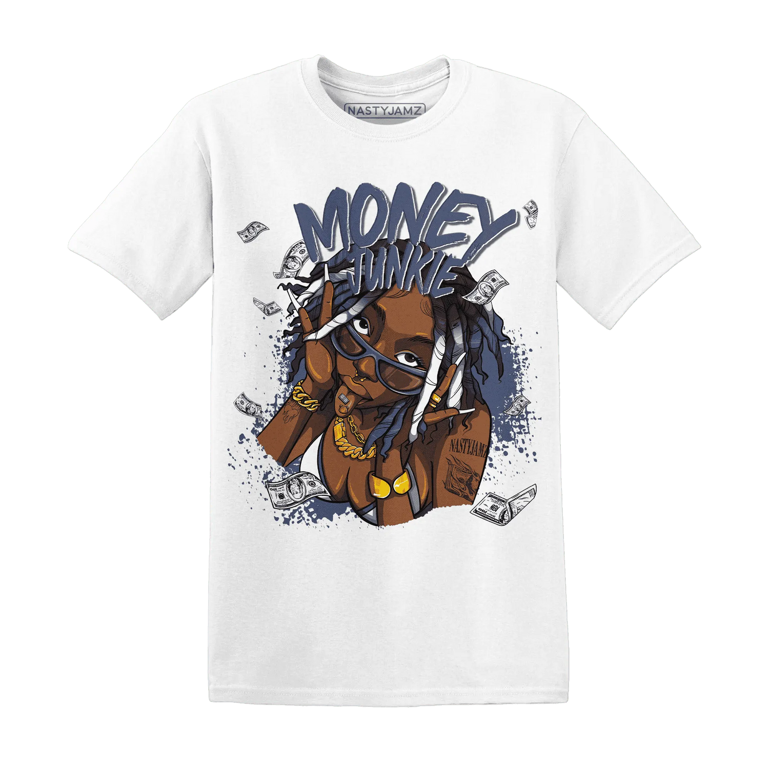 Low-Diffused-Blue-11s-T-Shirt-Match-Money-Junkie