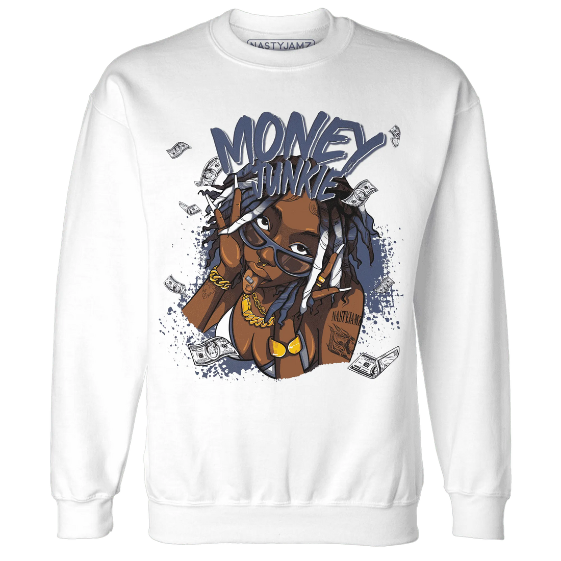 Low-Diffused-Blue-11s-Sweatshirt-Match-Money-Junkie