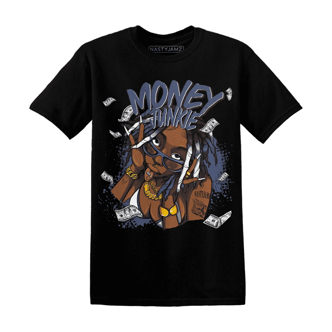 Low-Diffused-Blue-11s-T-Shirt-Match-Money-Junkie