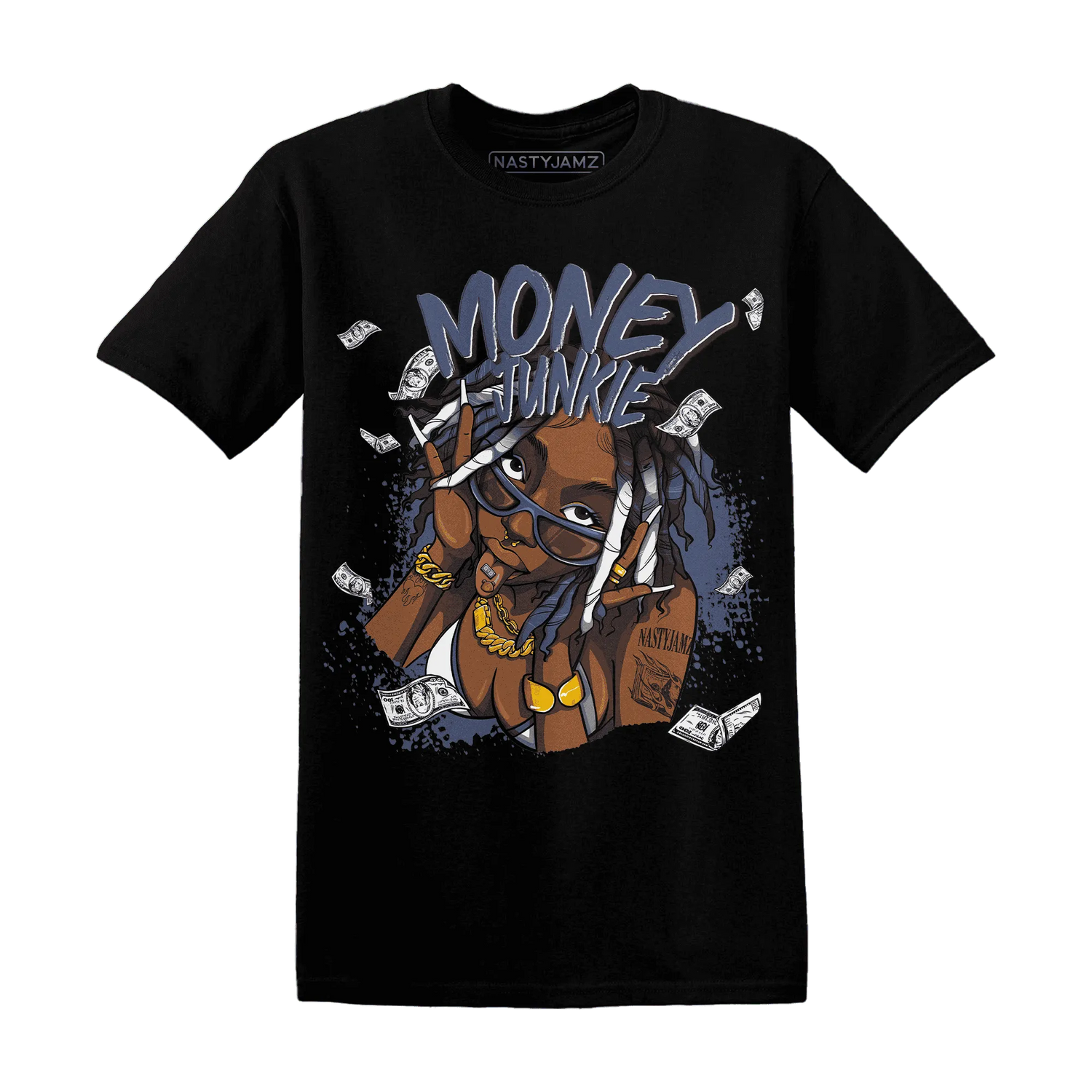 Low-Diffused-Blue-11s-T-Shirt-Match-Money-Junkie