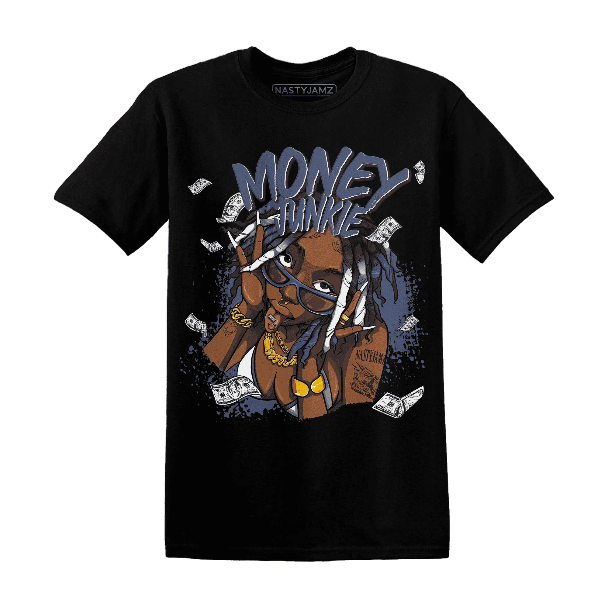 Low-Diffused-Blue-11s-T-Shirt-Match-Money-Junkie