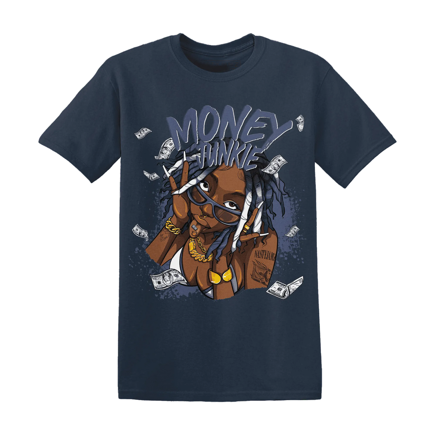 Low-Diffused-Blue-11s-T-Shirt-Match-Money-Junkie
