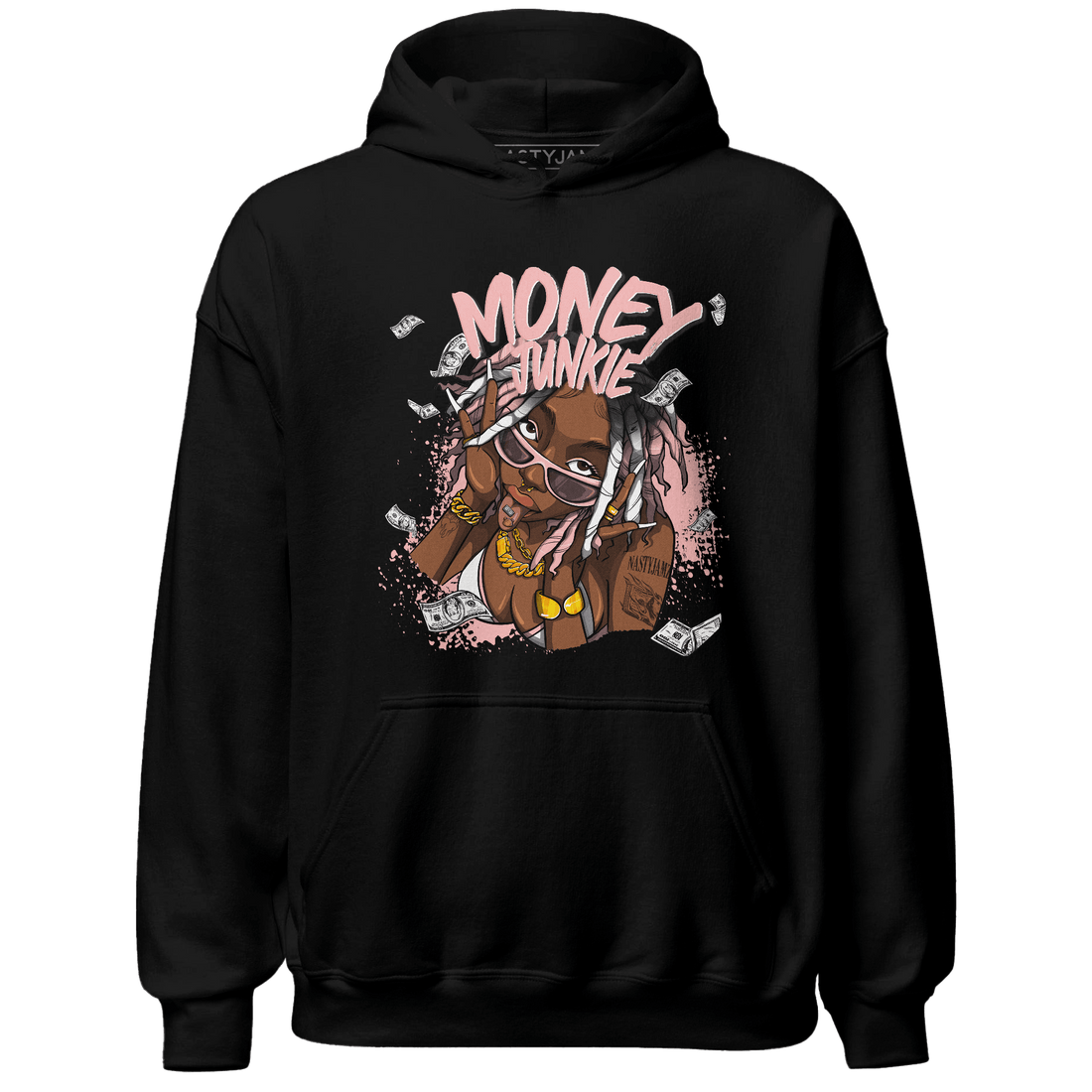 Low Legend Pink 11s Hoodie Match Money Junkie - NastyJamz