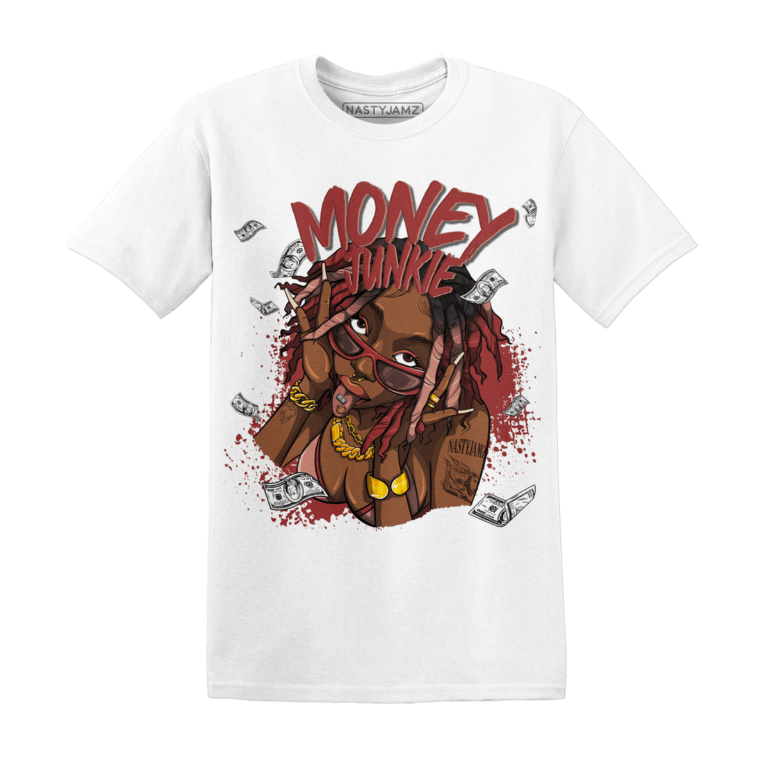 Dune Red 13s T Shirt Match Money Junkie - NastyJamz