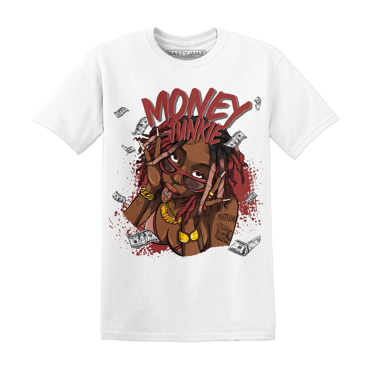 Dune Red 13s T Shirt Match Money Junkie - NastyJamz