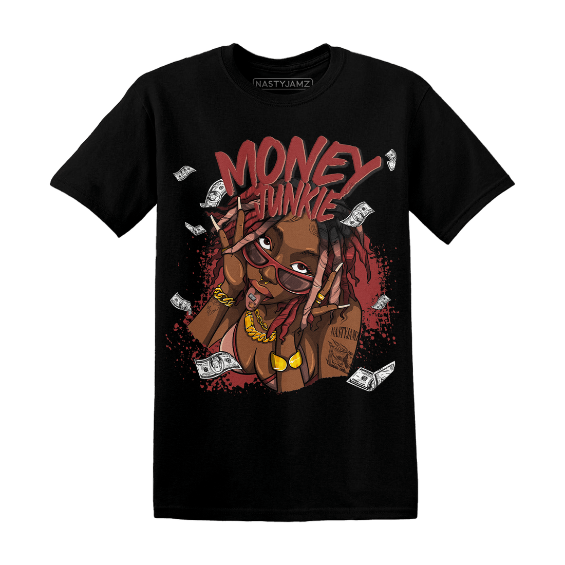 Dune Red 13s T Shirt Match Money Junkie - NastyJamz
