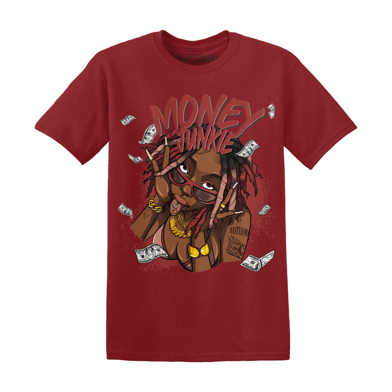 Dune Red 13s T Shirt Match Money Junkie - NastyJamz