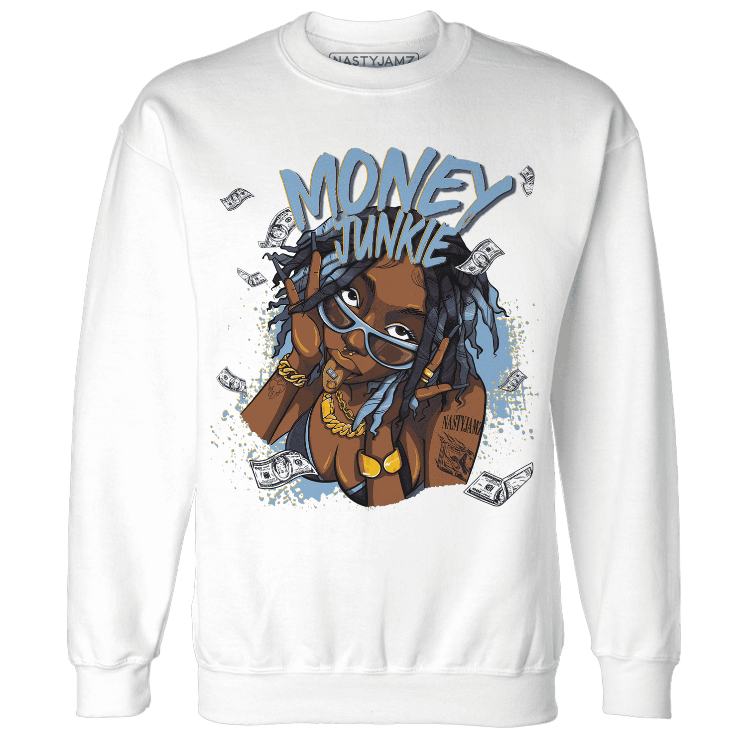 First In Flight 1s Sweatshirt Match Money Junkie - NastyJamz