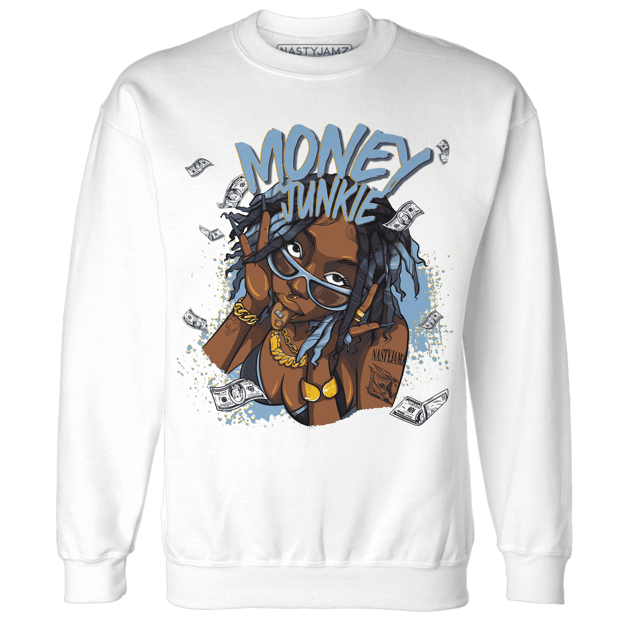 First In Flight 1s Sweatshirt Match Money Junkie - NastyJamz