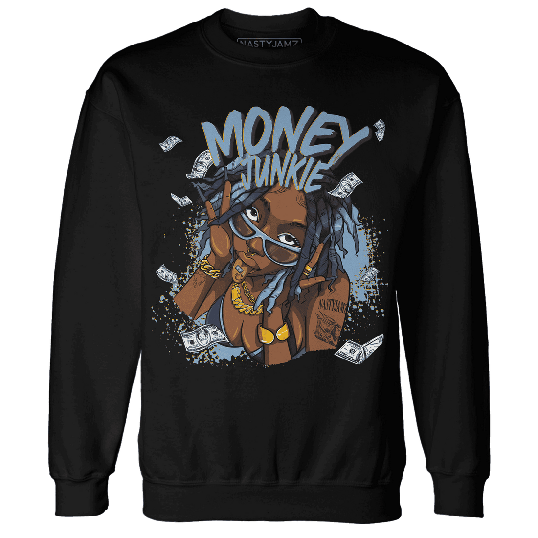 First In Flight 1s Sweatshirt Match Money Junkie - NastyJamz