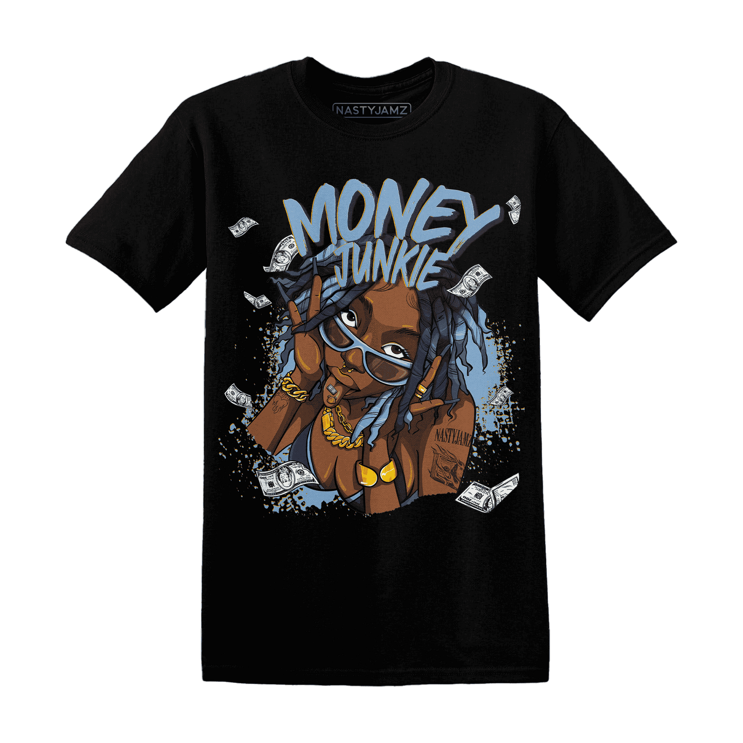 First In Flight 1s T Shirt Match Money Junkie - NastyJamz