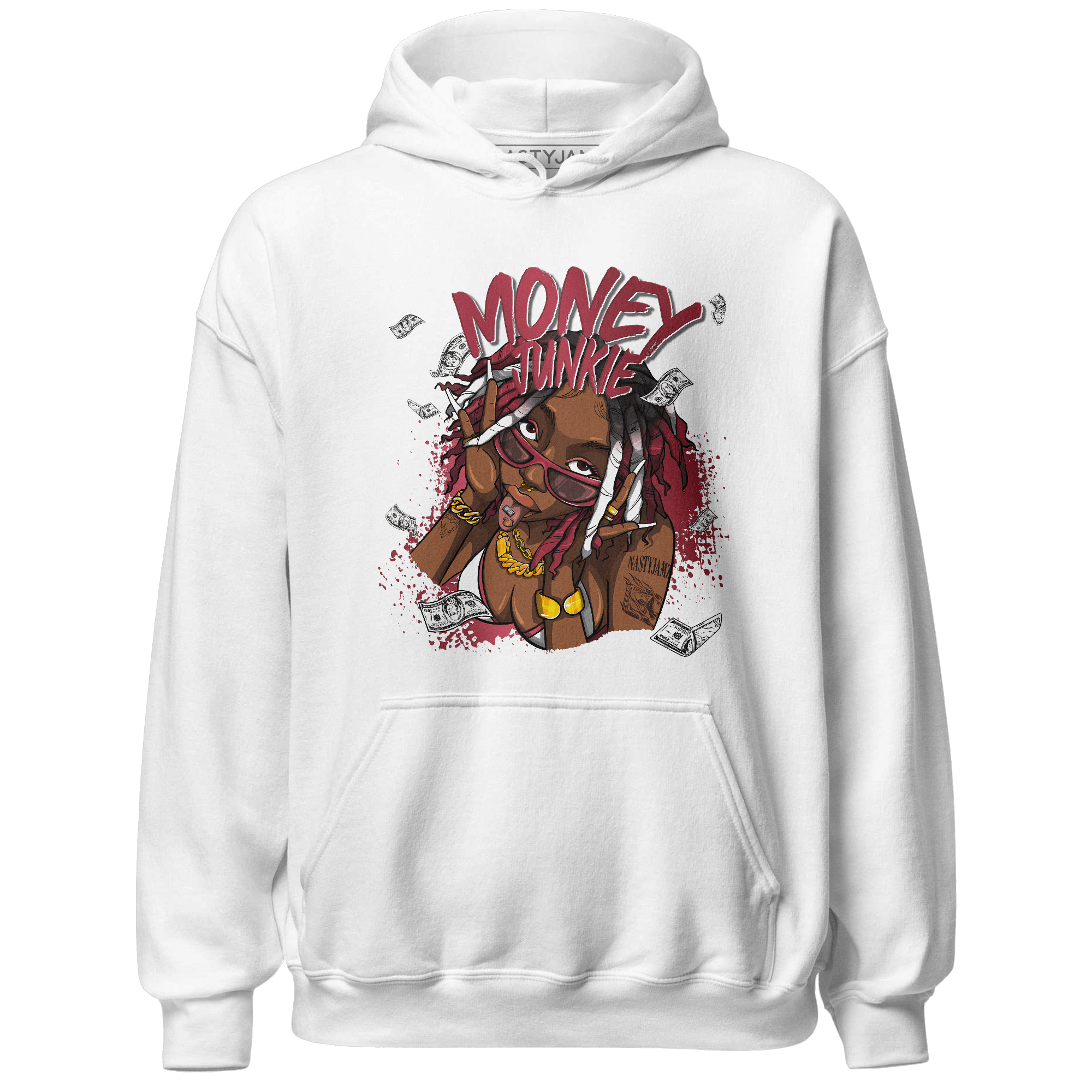 High 85 Metallic Burgundy 1s Hoodie Match Money Junkie - NastyJamz