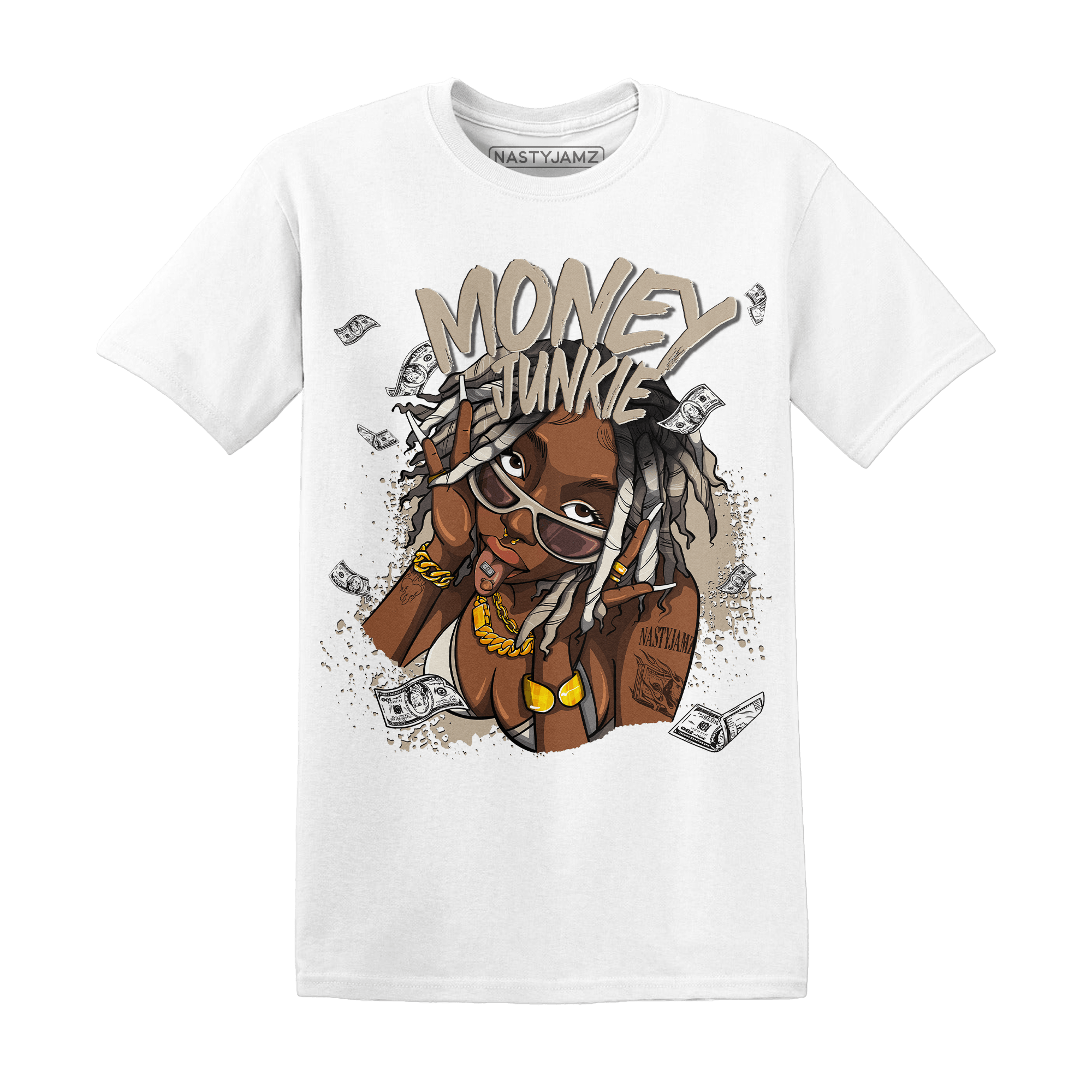 Latte 1s T Shirt Match Money Junkie - NastyJamz