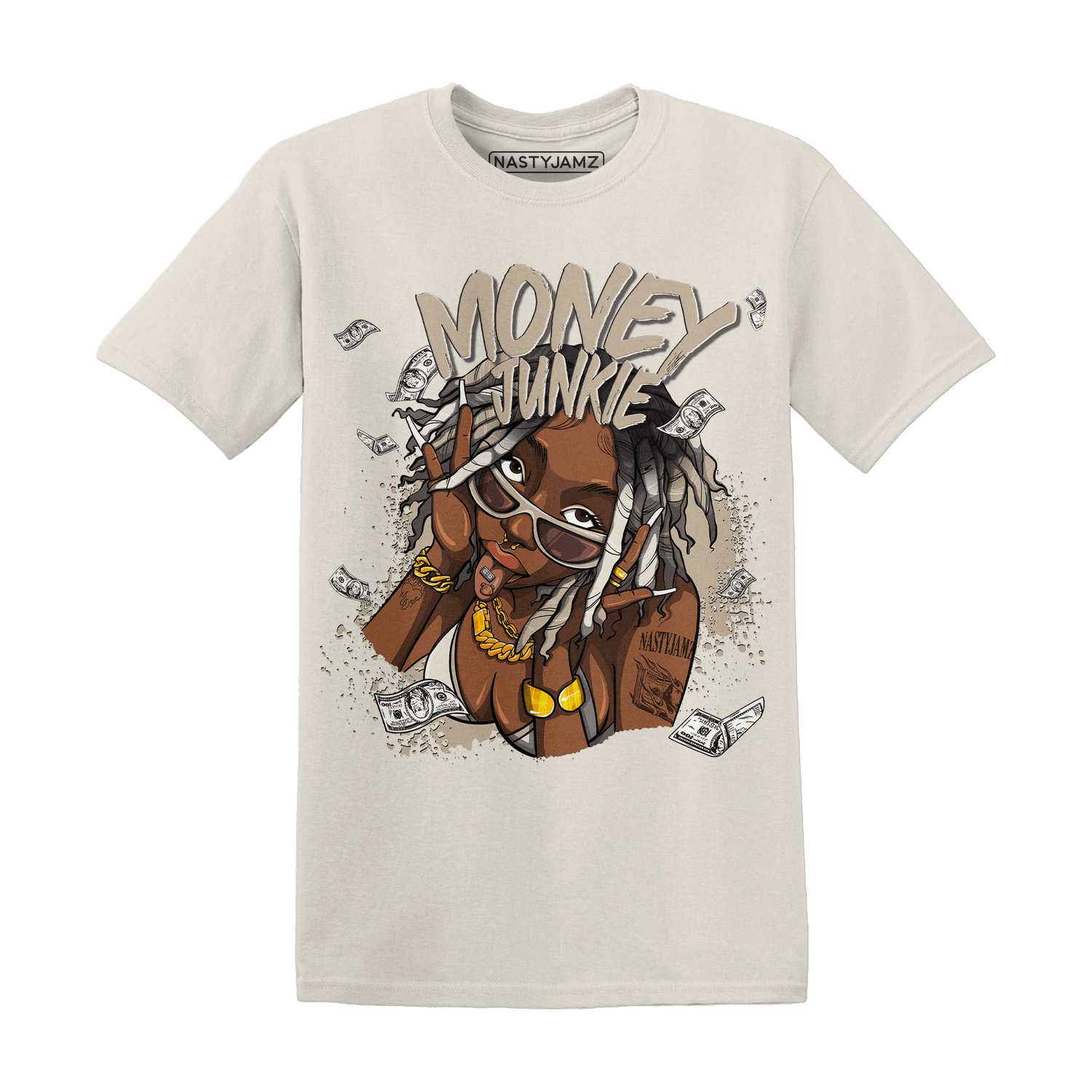 Latte 1s T Shirt Match Money Junkie - NastyJamz