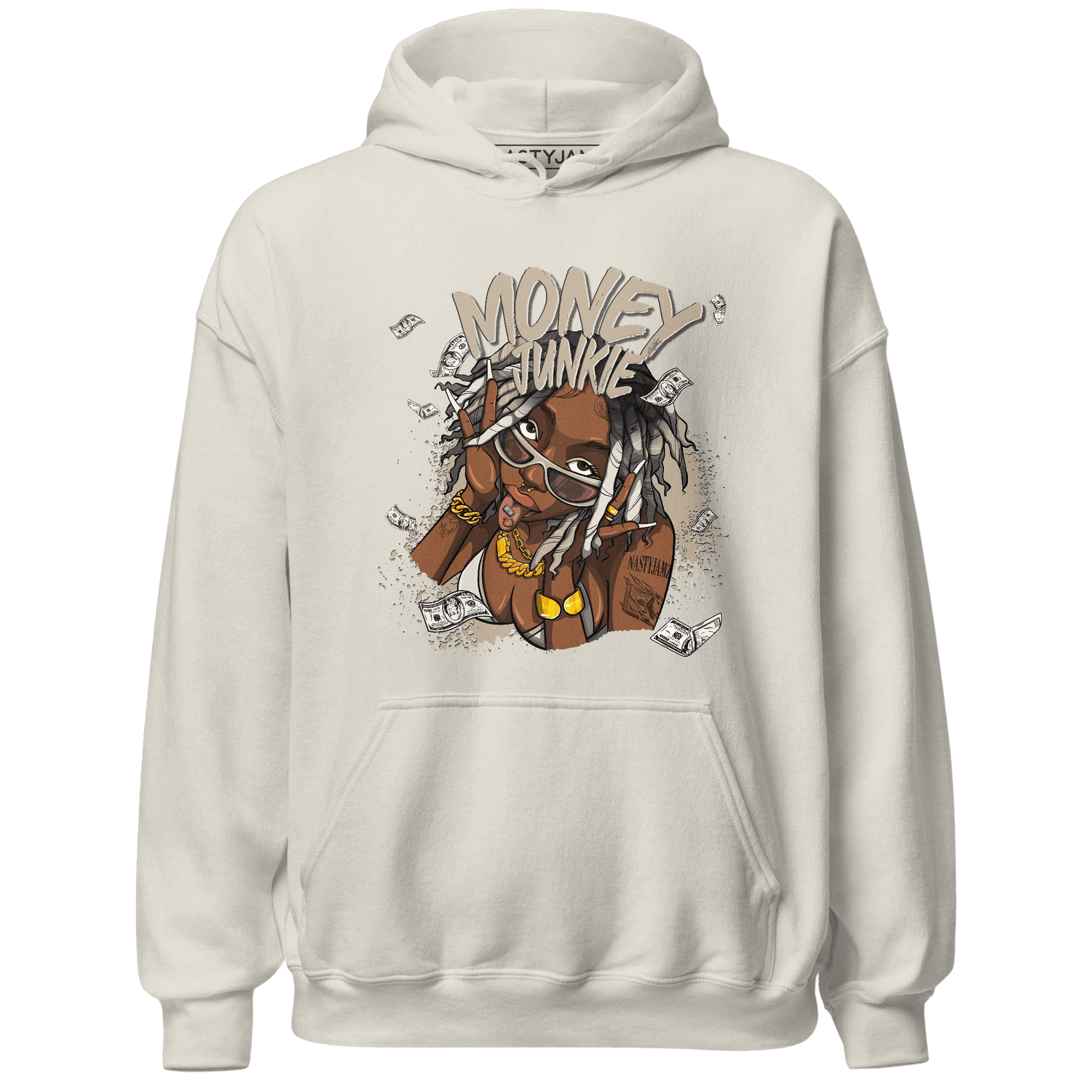 Latte 1s Hoodie Match Money Junkie - NastyJamz