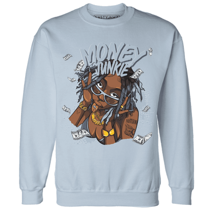 Mid Diffused Blue Grey 1s Sweatshirt Match Money Junkie - NastyJamz